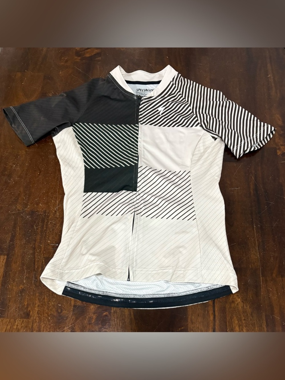 Specialized Black & White Short Sleeve Cycling Jersey Women's Size M